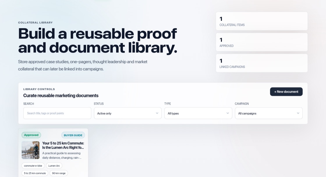 Screenshot of the Collateral: your proof, and how to create it screen