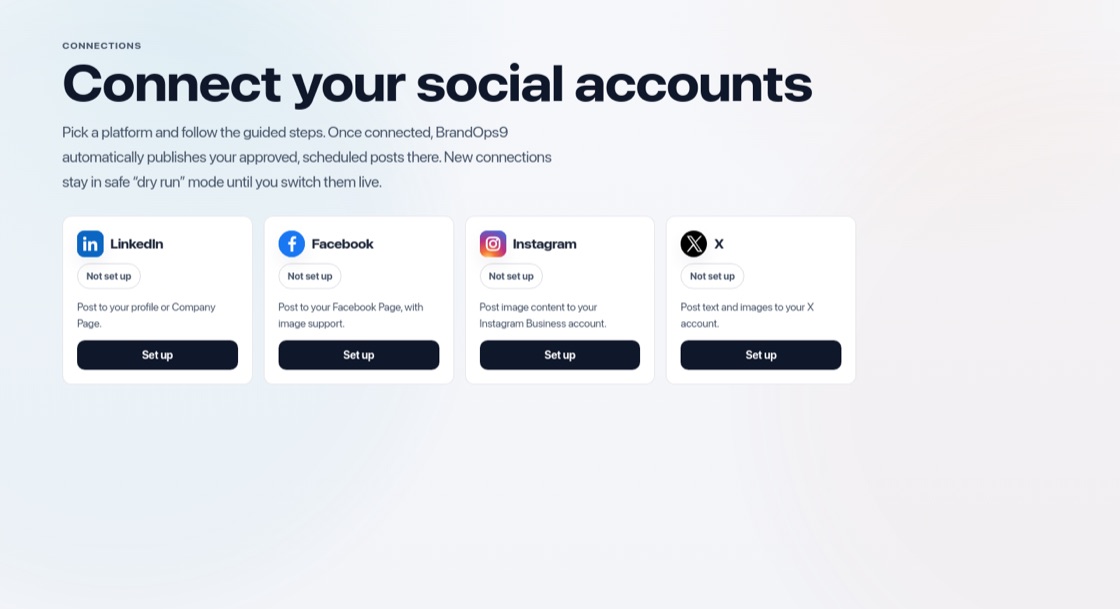 Screenshot of the Connect LinkedIn screen